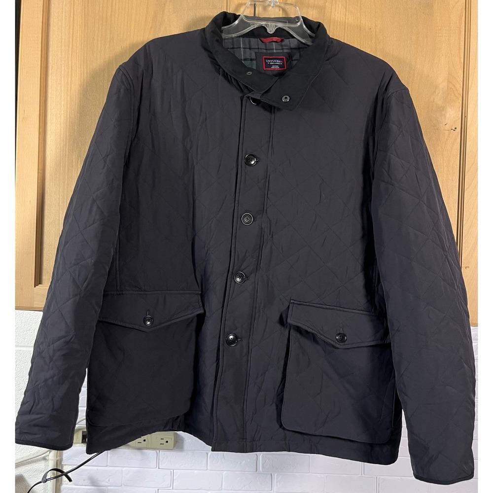 UNTUCKit Woodcrest Jacket Men XXXL Black Quilted Button Zip Plaid Lined 40265